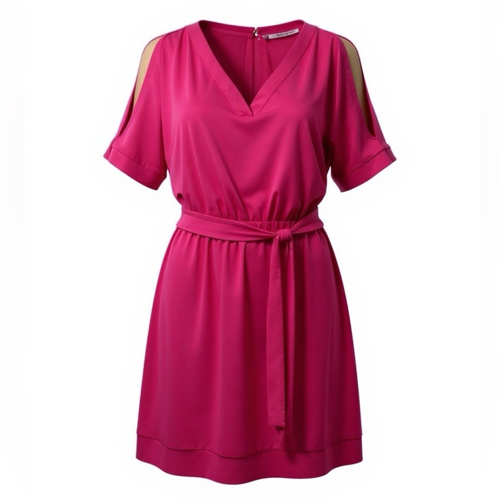 EUC Laundry Pink Cold Shoulder Dress‎ Small